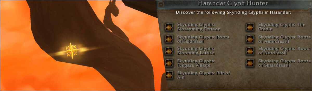 Harandar Skyriding Glyph Locations